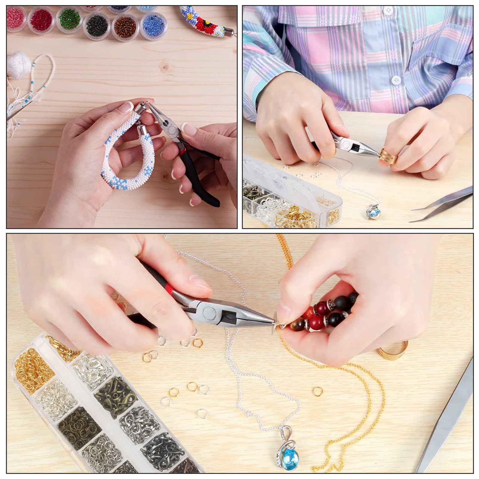 974pcs Jewelry Making Supplies, EEEkit Jewelry Repair Kit, Open