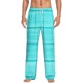 thumbnail image 2 of Lsque Turquoise Wooden Print Men's Pajama Pants, Lounge Pant - Comfortable Home Wear,Elastic Waistband, Stylish Design-Medium, 2 of 9