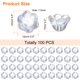 thumbnail image 2 of Uxcell 100 Pcs Perlas de Vidrio para Joyería, Flor de Trompeta Espaciadora, Blanco Iridiscente, 2 of 5