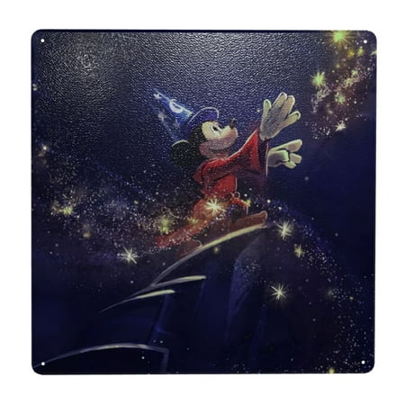 Mickey Mouse Pintura Impresa En Estaño, Decoración De Pared Para El Hogar (12x 12in)