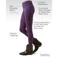 thumbnail image 3 of MeMoi Soft & Smooth Microsuede Leggings - Womens - Female (Small/Medium, Purple Grape), 3 of 7