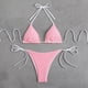 thumbnail image 1 of Traje de baño para mujer, moda, cómodo, estampado, bikini, traje de baño de color liso para mujer, conjuntos de bikinis, trajes de baño para mujer, 1 of 7