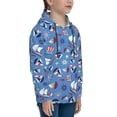 thumbnail image 3 of Pofeuu Colorful Sailing Ship Print Kids Pullover Hoodies Warm Thick Hooded Sweatshirt with Packet for Boys Girls-Large, 3 of 6