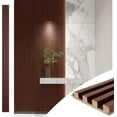 thumbnail image 3 of Slat Wood Wall Paneling for Interior and Ceiling Decoration - Pack of + End-Trim  Size x Smoked Oak, 3 of 6