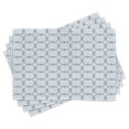 thumbnail image 1 of Ambesonne Vintage Place Mats Set of 4, Checkered Simple Retro, Standard Size, White Blue, 1 of 6
