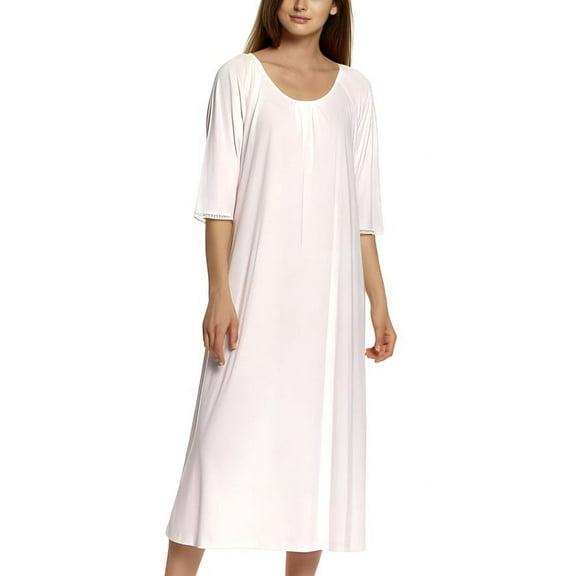 P.Jamas Lacy Jersey Long Sleeved Nightgown 380801