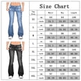 thumbnail image 2 of Powerdelux Womens Low Waist Flared Jeans Bootcut Washed Denim Pants, 2 of 5