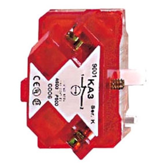 Schneider Electric Contact Block, Red, 1NC, 30 mm 9001KA3