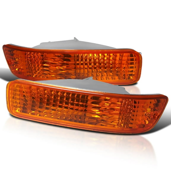 Spec-D Tuning Amber Lens Bumper Lights Compatible with 1992-1993 Acura Integra Rs Ls Gs
