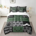 thumbnail image 2 of Manfei Wildlife Bear Kids Bedding Comforter Set 7pcs, Vintage Western Lake House Queen Bedding Sets, Rustic Hunting Reversible Luxury Bedroom Decor, 2 of 7
