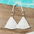 thumbnail image 6 of BOBOGOJP Girl's 3 Piece Swimsuit Textured Halter Bikini Set with Beach Cover Up Skirt Swimwear White for Size 6-7 Years, 6 of 9