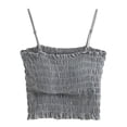 thumbnail image 1 of Nuevo Chaleco con tirantes para mujer, ropa exterior de color sólido, sin mangas, para llevar en el interior, polainas, 1 of 5