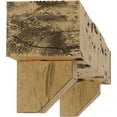 thumbnail image 4 of Ekena Millwork 4"H x 8"D x 48"W Pecky Cypress Faux Wood Fireplace Mantel Kit with Ashford Corbels, Natural Pine, 4 of 10