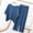 Blue, variant on 2 Pieces Pajamas Set for Women 3/4 Sleeve Sleepwear Long Pants Casual Modal Pajamas Lounge Sets