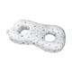 thumbnail image 2 of Almohada con orificios para las orejas, soporte cómodo para cuello, almohada para dormir de lado con orificios para las orejas para auriculares, Gris, 2 of 8