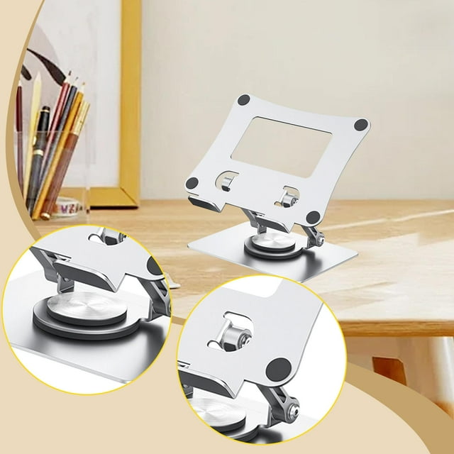 BELOVING Laptop Stand 360 degree Rotation Ergonomic Lifting Cooling Portable Notebook Stand silver