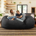 thumbnail image 4 of Jaxx 7 Foot Giant Bean Bag Sofa, Black, 4 of 6