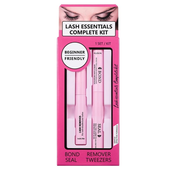 Double Head False Eyelashes Glue with Brush, 2-in-1 Black Lash Bond and Seal, 48-72H Long Lasting Waterproof Eyelash Adhesive, Easy Removable No Residue Eyelash Styling Tool