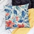 thumbnail image 2 of BANET Pillow Covers, Red Blue Flower Decorative Throw Pillows, Plant Seasonal Decor Pillowcase Cushion Cover for Couch Sofa White, 2 of 5