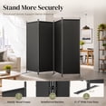 thumbnail image 6 of Jostyle 4 Panel Room Divider, Black Privacy Screen Wall Divider with Opaque Waterproof Polyester Fabric & Reinforced Q195 Steel Frame, Foldable Portable Partition for Office Home Bedroom, 6 of 9