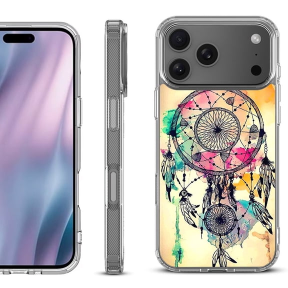 For iPhone 17 Pro Max Protective Shockproof Phone Case, by OneToughShield - Dream Catcher Color