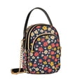 thumbnail image 7 of FORMRS Crossbody Bag for Women Quilted Travel Shoulder Cell Phone Purse with Chain Strap Handbag, Small Colorful Flower, 7 of 7