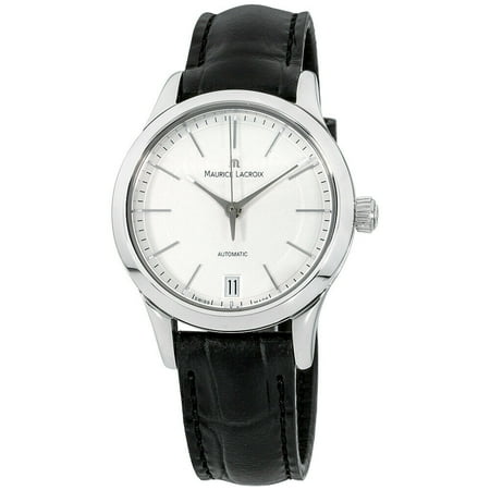 Maurice Lacroix Les Classiques - Maurice Lacroix Les Classiques Date Silver Dial Leather Strap Ladies Watch LC6016SS0011301