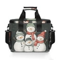 thumbnail image 7 of FORMRS Insulated Cooler Bag 24 Cans Capacity Soft Leakproof Lunch Box with Side Pockets, Snowman Family, 7 of 7