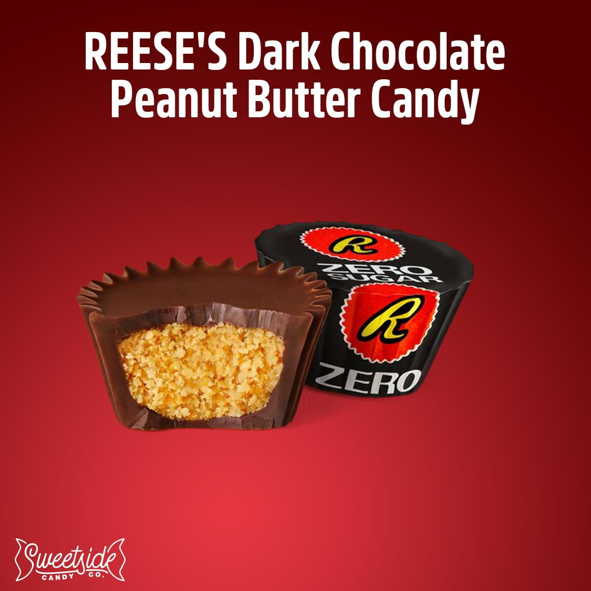 Zero Sugar Miniatures Dark Chocolate, 2 Pound Reese'sZero Sugar Peanut Butter Cups Delights, Indulgent Dark Chocolate Peanut Butter Cups For Enjoyment, Perfect For Snacking, Parties, and Gifts