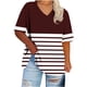 thumbnail image 2 of mfyjkho Tops Para Hacer Ejercicio, Camiseta Deportiva De Manga Corta Con Cuello En V Extragrande Y Base Lisa Para Mujer Tops Para Salir Para Mujer Xxl, 2 of 4