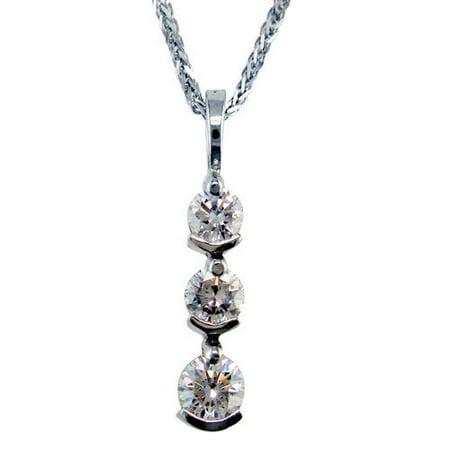 Precious Stars 14K Gold Round Brilliant Pendant