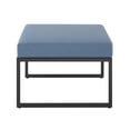 thumbnail image 2 of Manor Park Outdoor Modern Modular Patio Ottoman with Cushion - Blue, 2 of 5