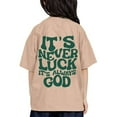 thumbnail image 1 of T-shirt à Col Rond Imprimé pour Enfants à Manches Courtes pour Garçons et Filles Hauts, T-Shirts et Chemises pour Filles Kaki 110/3 A-4 A, 1 of 4