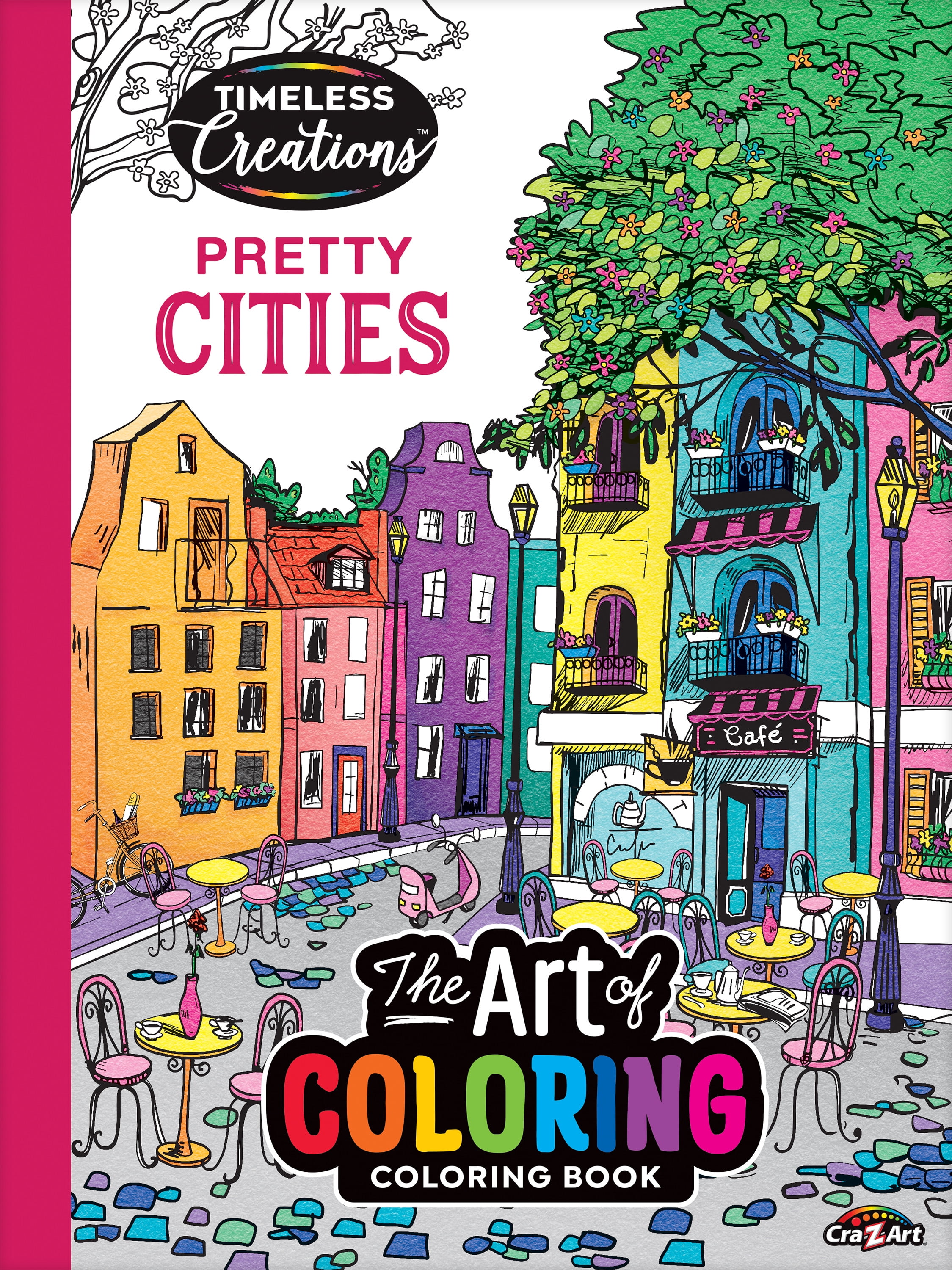 Cra-Z-Art: Timeless Creations, Pretty Cities New Adult Coloring Book, 64 Pages