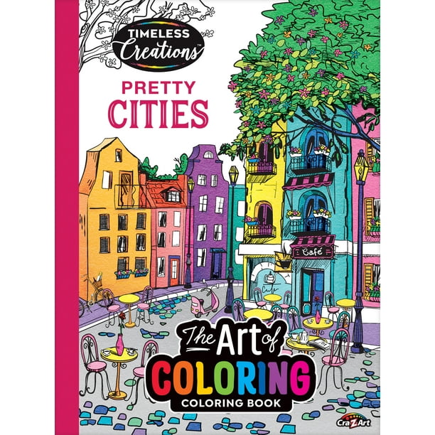 CraZArt Timeless Creations, Pretty Cities Adult Coloring Book, 64