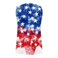 thumbnail image 4 of Ribbed July 4th Tank Tops for Women V Neck Independence Day Patriotic Sleeveless Tops Festival Trendy Outfits Navy, L, 4 of 5