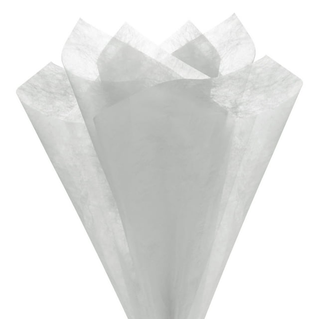 Uxcell Papel de Envoltura de Flores Coreano de 20 Hojas, Papel de Envoltura Floral para Empaque de Regalos, Gris