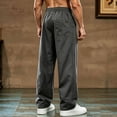thumbnail image 6 of Ceisia Men's Casual Cotton Drawstring Pants with Loose Fit Gray XXL Gifts for Father, 6 of 8