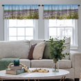 thumbnail image 5 of LALILO Kitchen Curtain Valance Flowers Cover Western Coast Rod Pocket Window Curtain 52"x 18" Set of 2, 5 of 7