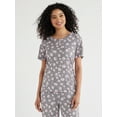 thumbnail image 2 of Joyspun Women's Knit Sleep T-Shirt with Short Sleeves, Sizes S-3X, 2 of 6