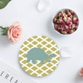 thumbnail image 4 of FMSHPON Ocean Sea Turtle Set of 6 Round Coaster for Drinks, Absorbent Ceramic Stone Coasters Cup Mat with Cork Base for Home Kitchen Room Coffee Table Bar Decor, 4 of 6