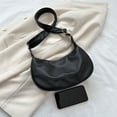thumbnail image 3 of Bolsas Bolsa de media luna para mujer Bolsa cruzado de moda Retro Color sólido Media luna Tote informal Sywqhk Para Estrenar, 3 of 9