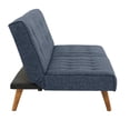 thumbnail image 3 of Poundex Modern Polyfiber Fabric Adjustable Armless Convertible Sofa in Navy, 3 of 6