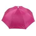 thumbnail image 1 of Sombrero de paraguas de pesca y golf de poliéster fucsia con 8 varillas para sol y lluvia, 1 of 3