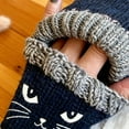 thumbnail image 4 of Cat Embroidery Splicing Knitted Gloves, Fingerless Gloves For Women,Cute Cat Embroidery Splicing Womens Knitted Glove, Warm Cozy Winter Vintage,Warm Glove,Cat Embroidery Splicing Knitted Gloves, 4 of 8