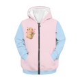 thumbnail image 2 of Psesaysky Girls Graphic Zip Up Hoodies Sweatshirt with Pockets Kids Hooded Coat Casual Outerwear Cute Capybara Tulips Print 6-7 Years, 2 of 7