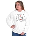 thumbnail image 3 of Wow Mom Cute Mothers Day Hearts Women Crewneck Sweatshirt Brisco Brands M, 3 of 6