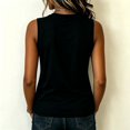thumbnail image 4 of WULMLEO Women's Tank Tops Summer Basic Crewneck Tanks Sleeveless Casual Loose Fit Shirts Tees Black L, 4 of 6