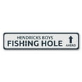 thumbnail image 2 of Fishing Hole Novelty Sign, Metal Wall Decor - 4x18 inches, 2 of 4