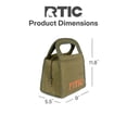 thumbnail image 6 of RTIC Insulated Lunch Bag, Soft-Sided Freezable & Collapsible Cooler, Olive, 6 of 10